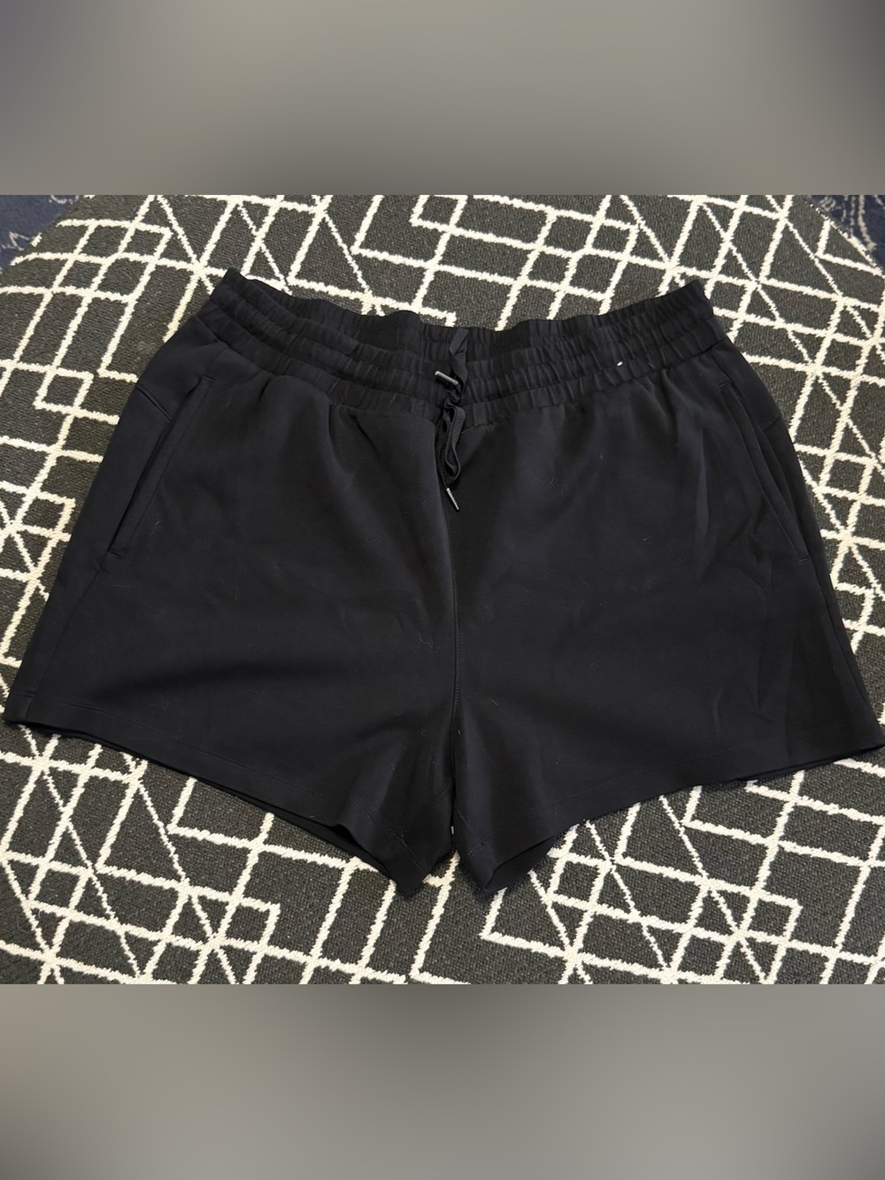 Member’s Mark Luxe Shorts XXL Black Drawstring Soft Stretch Lounge Shorts